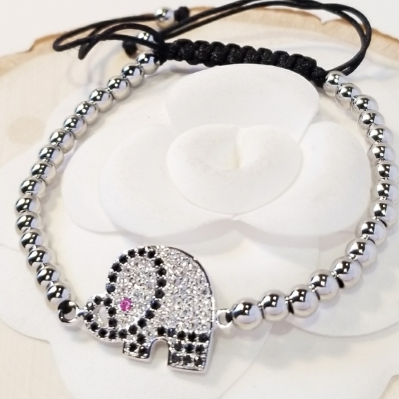 NEW Elephant Pave Color CZ Bracelet - Picture 3 of 5